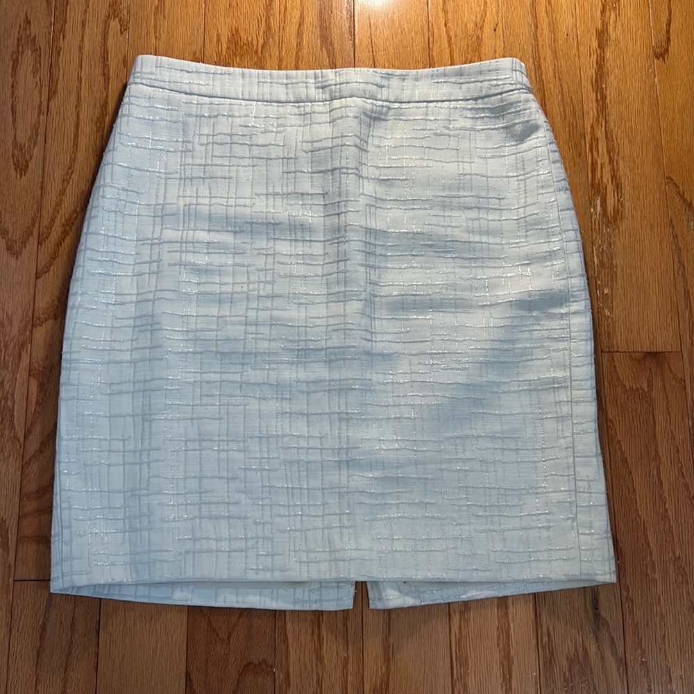 LOFT White Textured Pencil Skirt